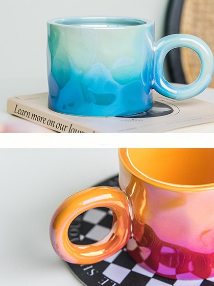 Taza Estética Cromada Wave 400 ml.